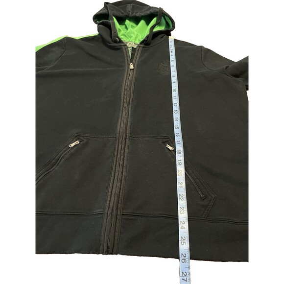 VINTAGE POLO by RALPH LAUREN BLACK PULLOVER SWEATSHIRT HOODIE 1/4 ZIPPER XL - Picture 7 of 10